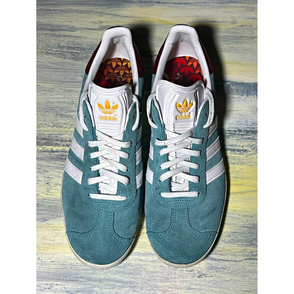 Adidas Gazelle IF0881 Men's Size 9 Arctic Fusion Burgundy Teal Suede Sneakers